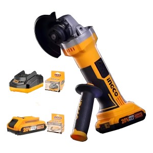 Amoladora Angular Ingco 4  1/2 '' + Bateria Litio Ion 20v + Carg