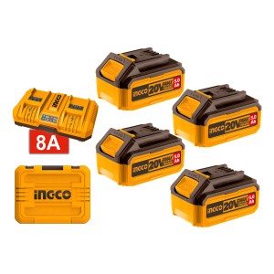 Set Baterias + Cargador Doble 8a + Valija Ingco Fbcli20285