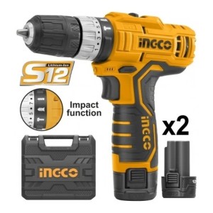 Taladro Atornillador Percutor 12v 2bat Cidli1232 Ingco - Lnf