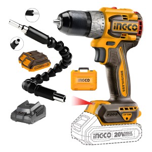 Taladro Atornillador 20v Ingco Brushless Cidli20668
