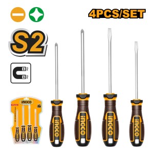 Set X 4 Destornilladores Imantado Ingco Hksds0428 - L N F