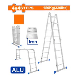 Escalera Andamio 16 Escalones Aluminio Wadfow Wld7h43
