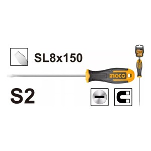 Destornillador Paleta S2 Sl8x150 Ingco Hs688150 - Lnf