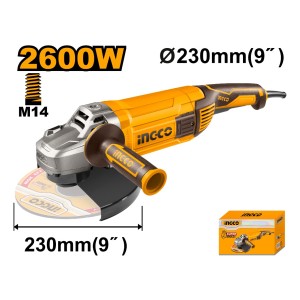 Amoladora Angular 2600w Ingco Industrial 9'' (230mm) Ag26008