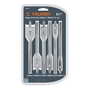 Juego Mechas Chatas 3 Puntas 3/8 A 1'' Truper