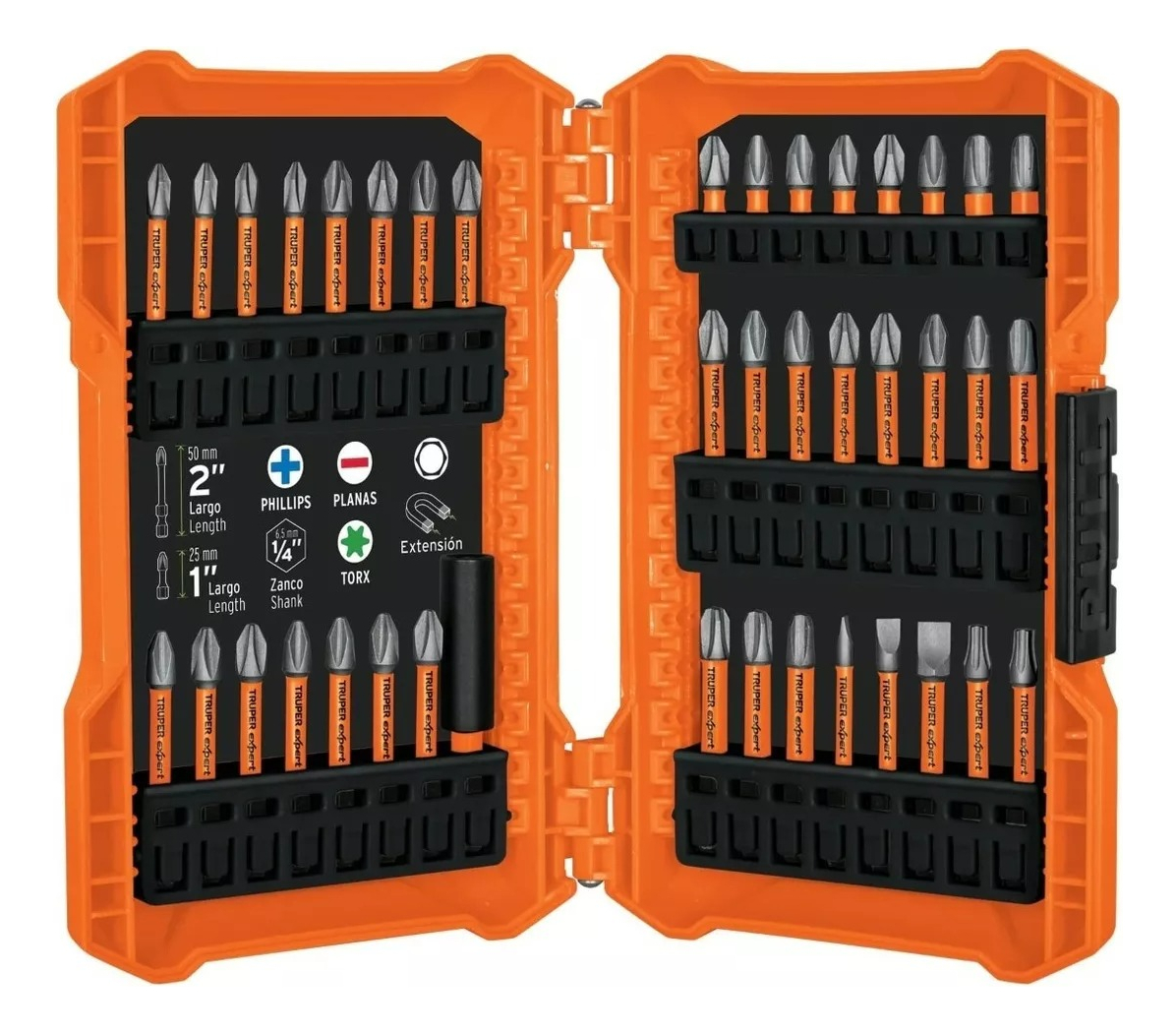 Juego De 40 Puntas De Impacto Truper 1/4 - Lnf - Imagen 2