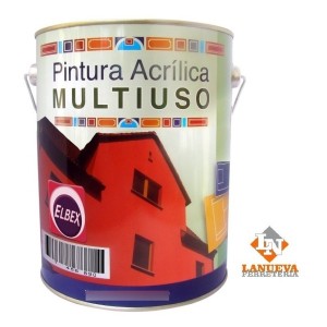 Pintura Acrílica Multiuso, Interior ,exterior, Pisos, 4 Lts.