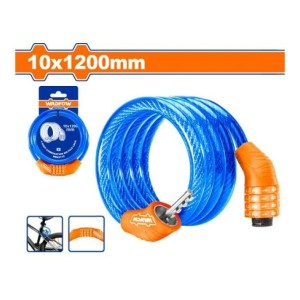 Candado De Bicicleta 4 Digitos 10x1200mm Wadfow Wbk2110 Lnf
