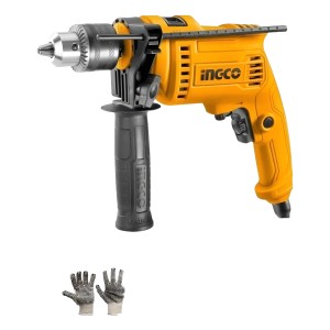 Taladro Percutor 680w Ingco Id6808 Pared Metal Madera Pro Color Amarillo Frecuencia 50 Hz/60 Hz