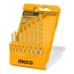 Juego 8 Mechas Pared Mamposteria Ingco Akd3081 - Lnf