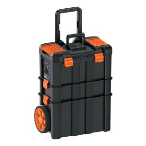 Caja Para Herramientas 19 X25 3 En 1 Desmontable Truper Chp-1925r Color Negro