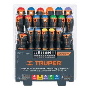 Sets De Destornilladores Y Base Con 30 Piezas Truper Set-30x