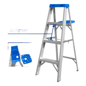 Escalera Pintor Aluminio 4 Escalones 150kg Wadfow Wld4h04