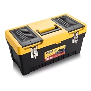 Caja De Herramientas Tramontina 43803020 De Plástico 24cm X 50.8cm X 24cm Negra Y Amarilla Negro/amarillo