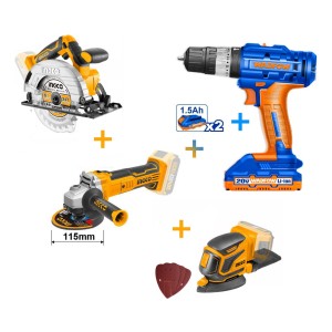 Kit Wadfow + Ingco Herramientas A Batería - Lnf