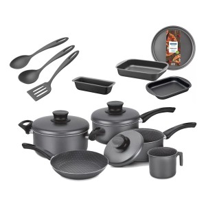 Kit Tramontina Ollas + Utensillos + Asaderas + Budinera Lnf