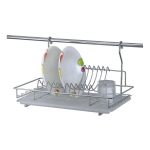 Escurridor De Platos Cromado De Colgar + Barra 60cm + Escurr