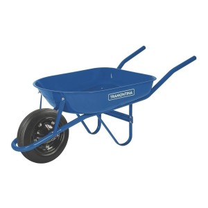 Carretilla De Mano Tramontina 50l, Rueda Maciza, Azul