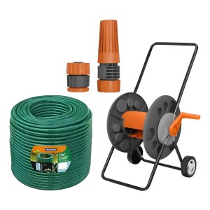 Manguera Tramontina 50m + Enrollador Con Ruedas Lnf