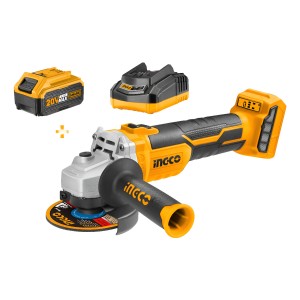 Amoladora Angular Inalámbrica Ingco Cagli1152 Color Naranja 20 v Sin Bateria Ni Cargador