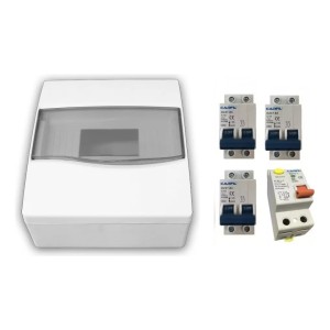 Pack Tablero Completo 8 Mod+ 3 Térmicas + 1 Diferencial Ln