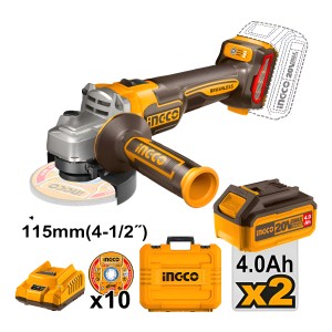 Amoladora 20v Bl + 2 Bat 4ah + Valija Y Discos Cagli211542