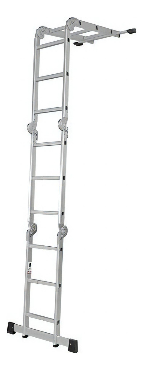 Escalera Multifuncion Aluminio 4 X 3 Articulada 12 Escalones - Imagen 3