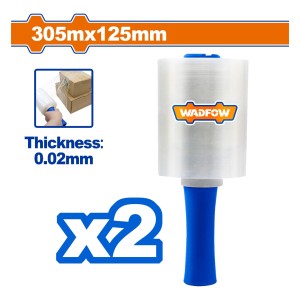 Film Stretch 305m X 125mm Mango Embalaje Wadfow Wxr1303 X 2