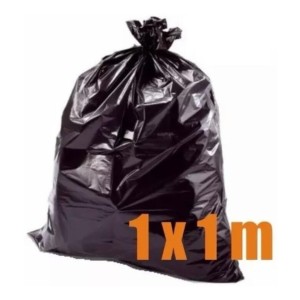 Bolsa De Basura Negra 1x1 Reforzada Edificio X 10 Unidades