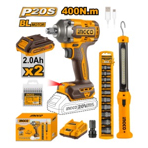 Super Combo Llave Impacto 400nm + Linterna Ingco Cosli23048