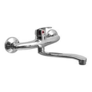 Grifo Cocina Monocomando Rimontti 50114 Pared Acero Inoxidable Aireador