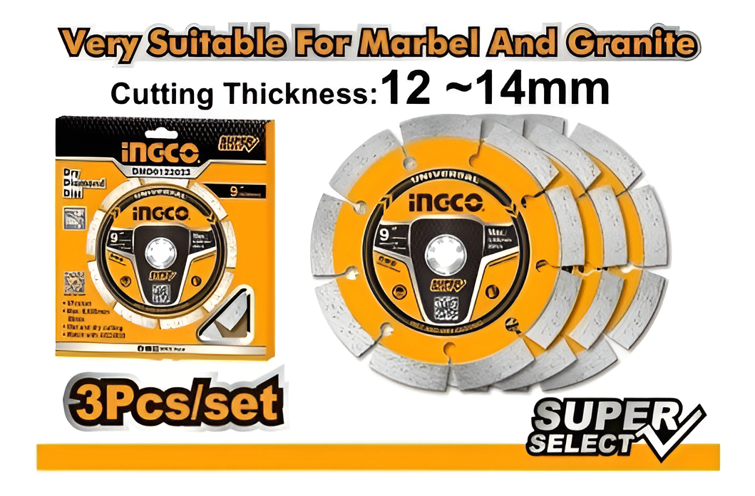 Set X 3 Discos 9 230mm P Amoladora Ingco Dmd0123023