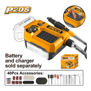 Mini Torno A Bateria 20v S/bat Ni Carg Ingco Cmgli2001