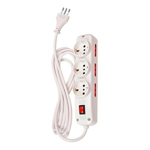 Alargue Zapatilla Conatel 3 Metros 3 Schuko 6 Tres En Línea