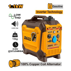 Generador Inverter 1.1kw 1100w Ingco Gei15006 - L N F