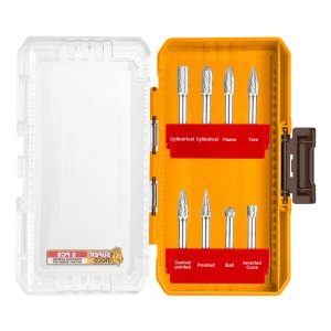 8 Fresas Rotativas Carburo Tungsteno 6mm Ingco Akdl10801