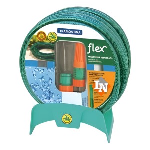 Manguera Reforzada Tramontina 21mt + Acoples Y Soporte