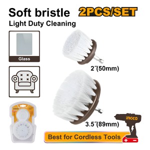 Set X 2 Cepillos Taladro Light Duty Ingco Wcbs3235