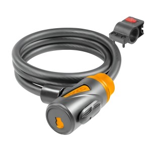 Candado Para Bicicleta 10x1000mm Con Cerradura Ingco Dbk1101 Negro