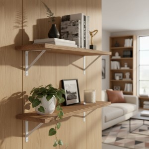 Ménsula Escuadra Hierro Reforzada 20 X 30 Cm Para Estantes