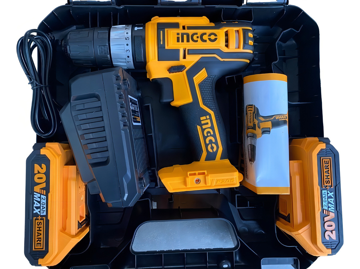 Taladro Atornillador 20v Percutor P20s Ingco Cidli200215 Color Amarillo/negro Frecuencia 50 Hz/60 Hz - Imagen 7