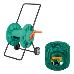Carro Enrollador C Ruedas Tramontina + Manguera 50m Lnf