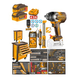 Set 369 Herramientas + Gabinete Metalico Htcs283692 Ingco