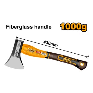 Hacha 1000gr 390mm Mango Fibra Ingco Hax0811000