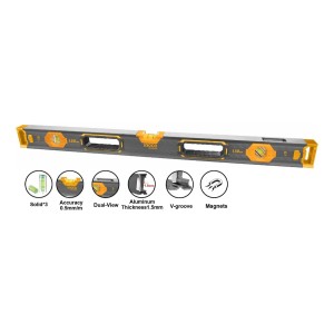 Nivel Magnético 150cm Gris Ingco Hsl68150 - Lnf