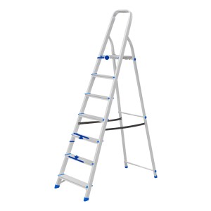 Escalera Familiar Aluminio 7 Escalones 120kg Wadfow Wld3h07