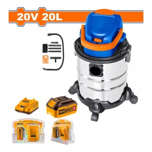 Aspiradora 20lt + Bat Y Carg 8.0kpa Wqv1a20 Wadfow - L N F