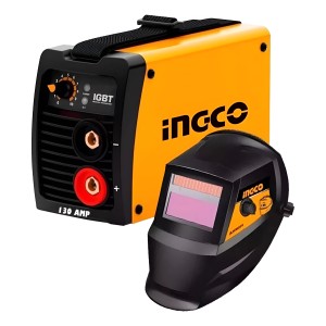 Soldadora Inverter Compacta Ingco Pro 130a Igbt Mma + Careta