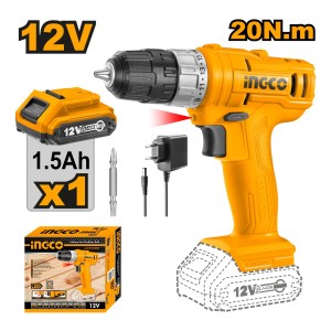 Atornillador 12 Volt 20nm Bat X 1.5ah Ingco Cdli1218 - L N F
