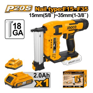 Clavadora Bateria 20v P20s 15mm A 35mm Ingco Cbnli3508 - Lnf
